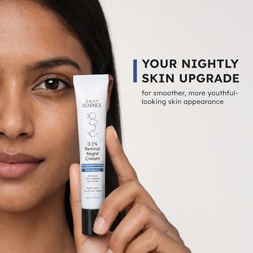 Image of 0.1% Retinol Night Cream with Vitamin C | Liposomal Encapsulated | Reduces Wrinkles & Fine Lines | Beginner-Friendly Anti-Ageing Cream | All Skin Types | 20 g