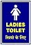 Ladies Toilet Sign Pvc Sticker A4 8 25 Inch X | Desertcart UAE