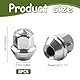 Radmuttern M12x1,5, 8 Stück Universal Radmutter Chrom Radmutterkappen Geschlossen Kegelbund 60° für Ford, Toyota, Honda, Mazda (Silber)