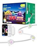 EDISHINE Cuttable Permanent Outdoor Lights PRO, 100FT 60 LED RGB+IC+Warm White Eave Light, 111+ Scene Mode, Smart APP/Voice & Remote, IP67 for House New Year Decor, Compatible with Alexa, Google