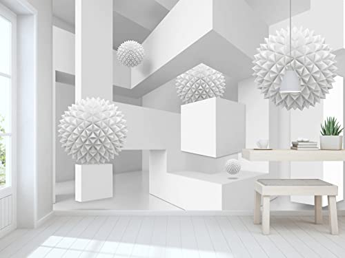 Reyhui 3D Wallpaper Abstract Tunnel Space Stereo Wall Mural Metal Ball Tapiz Para Pared For Bedroom Living Room Tv Background Wall Studio (Not Self-Adhesive) #TOP5