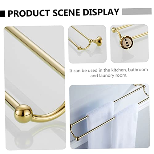 Porte-serviettes double barre et étagère de rangement compacte - 7