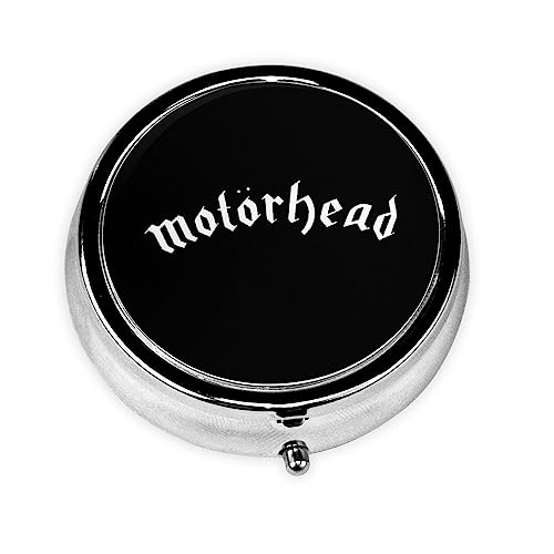 ピルケース モーターヘッド 携帯用 薬ケース 金属 くすりいれケース ピルボックス 薬箱 コンパクト 薬ポーチ 薬入れ おしゃれ 1日3回 かわいい 小型 丸型 小さい コンパクト 持ち運びやすい 小分け 仕切り付き 小物入れ 老人 子供旅行に便利