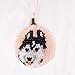 Handmade Gray Siberian Husky personalized dog in heaven gift memorial keepsake ball