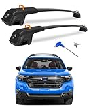 Upgrade HmmtyRack Roof Rack Cross Bars 360lbs Compatible with Subaru Forester 2014-2026 with Raised Side Rails (Not for Wilderness), Aluminum Heavy Duty Lockable Crossbars with Foldable Hooks
