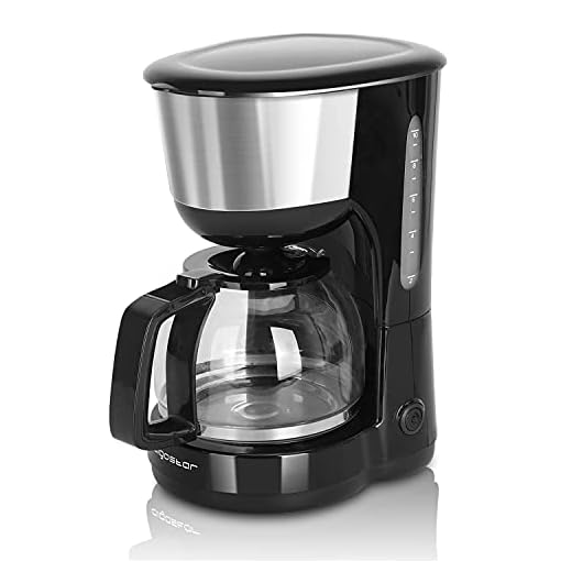 Aigostar Chocolate 30HIK–Cafetera de goteo, 1000w Cafetera de Filtro, con Filtro Reutilizable, Función Recalentar y Mantener Caliente. Sistema Antigoteo. 1,25l(10 Tazas), Libre de BPA.