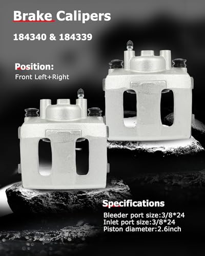 Image of cciyu 184340 184339 Front Left & Right Brake Calipers Without Bracket For Jeep For Cherokee /For Comanche /For Grand Cherokee /For Grand Wagoneer /For TJ /For Wagoneer /For Wrangler
