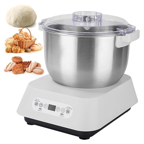 Stainless Steel dough mixer, Electric Dough Maker with Ferment Function, Large Capacity Automatic kneading Machine, Thermostatic Fermentation, Intelligent Timer for Making Bread Pizza Dough,7L