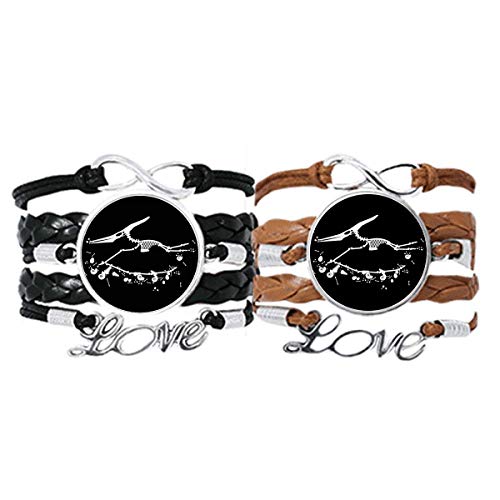 Pulsera Pareja Hueso de Dinosaurio Fósil para Estilo Urbano Diario