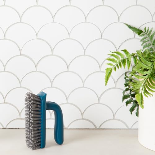 Image of Full Circle Clean Ocean Grout & Tile Scrub Brush, for Shower, Bathroom, and Kitchen, Sustainably Made 100% from Recycled Ghost Fishing Nets