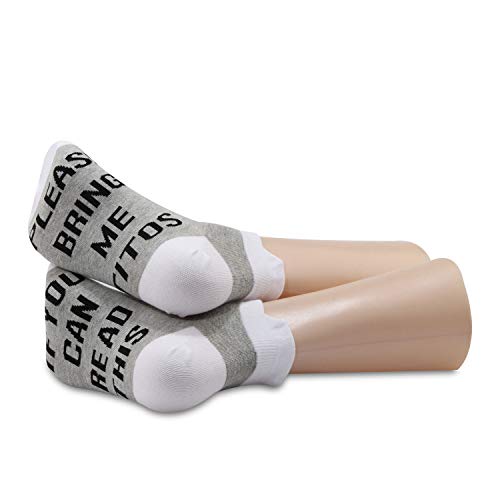 JXGZSO 2 Pairs Tito Lover Socks Vodka Lover Gift If You Can Read This Please Bring Me Titos Socks Alcohol Lover Socks (Titos Grey Ankle Socks)