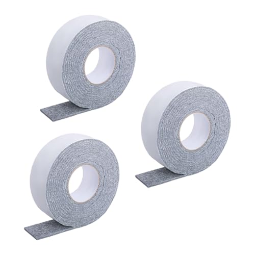 FACAIIO Lot de 3 bandes absorbantes de condensation pour fenêtre - Ruban adhésif absorbant l'humidité en feutre et non tissé pour verre, 5 x 5 cm, gris