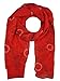 Produktbild Zwillingsherz Seiden-Tuch für Damen Mädchen Paisley Elegantes Accessoire/Baumwolle/Seiden-Schal/Halstuch/Schulter-Tuch oder Umschlagstuch einsetzbar - rot