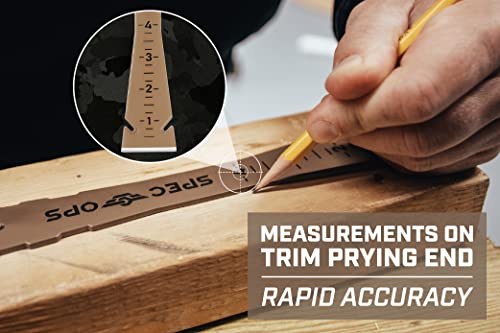 Spec Ops Tools 9.5" Trim Bar, Pry Bar, High Carbon Spring Steel, Built in Ruler, Beveled Edges, Nail Puller, 3% Donated to Veterans, 2- Pack by Spec Ops - Image 3