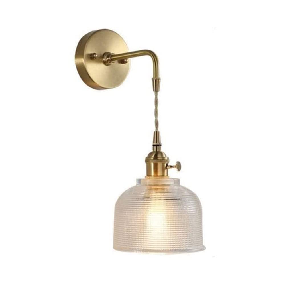 Lámpara de pared nórdica con cristal de alta transparencia y soporte E27 minimalista