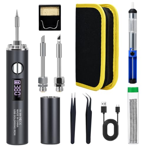 WELGEP Cordless Soldering Iron,10-in-1 for Electronics DIY & Repair 1400mAh
