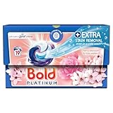 Bold Platinum PODS Laundry Detergent Capsules, Cherry Blossom, 34 Washes- Pack of 6