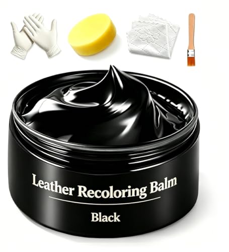 UP22YOU Leather Recoloring Balm Black, Leather & Vinyl Color Restorer Conditioner – Repairs Faded & Scratched Leather Color, Suitable for Sofas, Car Seats,...