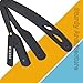 Doozay Professional Barber Straight Edge Razor Safety with 10-Pack Blades - 100 Percent Stainless Steel - Premium Single Blade Cutthroat Razor - Anti Slip Razor Kit - Beard and Face Grooming (Black)