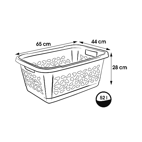 keeeper Wäschekorb, Luftdurchlässiges Dekor, 52 l, Jost, Nordic Pink