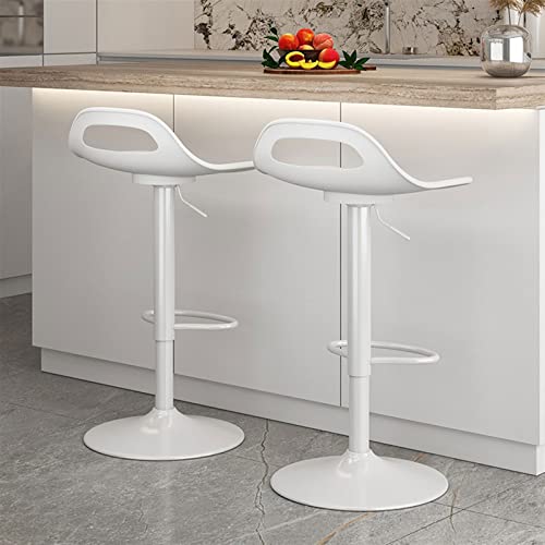 Tabourets de bar réglables de 58 à 78 cm pour comptoir moderne blanc