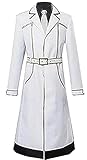 Poetic Walk White Mens Costume Cosplay Kaneki Ken Detective Halloween Uniform Outfit (Coat, Small)