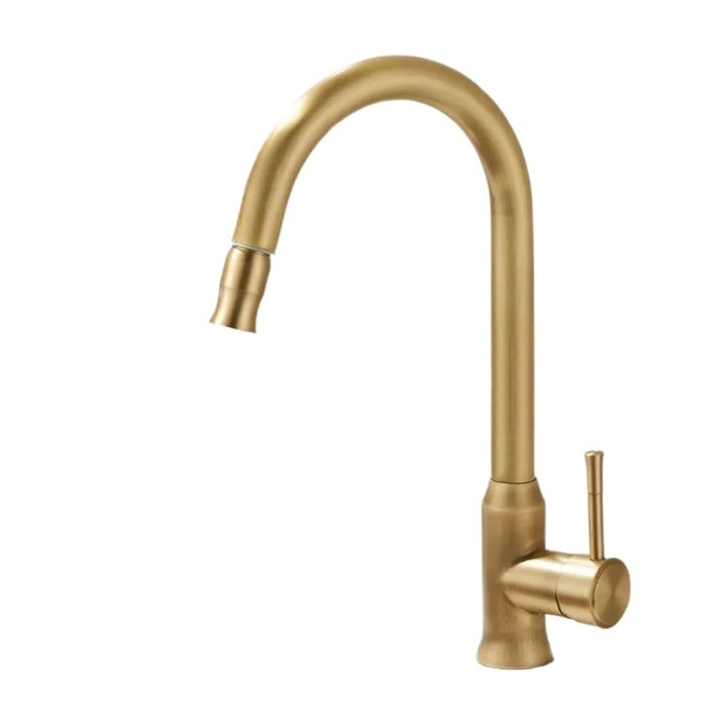 Kitchen Pull-Out Hot and Cold Water Faucet 360 Swivel Sink XT-263(Antique 1)