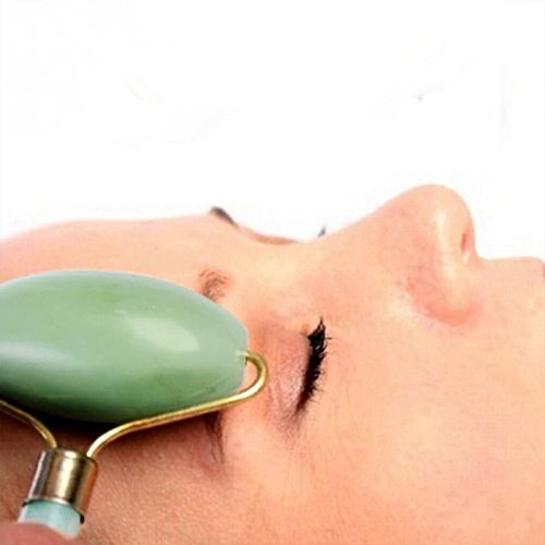 Ewin24 2PCS Facial Massage Jade Roller Face Body Head Neck Nature Beauty Device