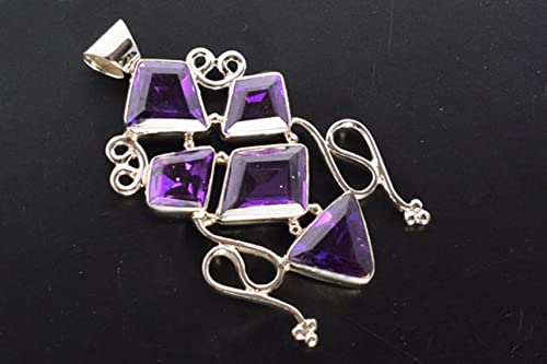 Collier améthyste naturelle argent 925 anti-ternissement