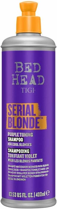 TIGI Bed Head - Purple Toning Shampoo for Chemically Treated Hair - Serial Blonde Sulfate-Free Shampoo, 400 ml