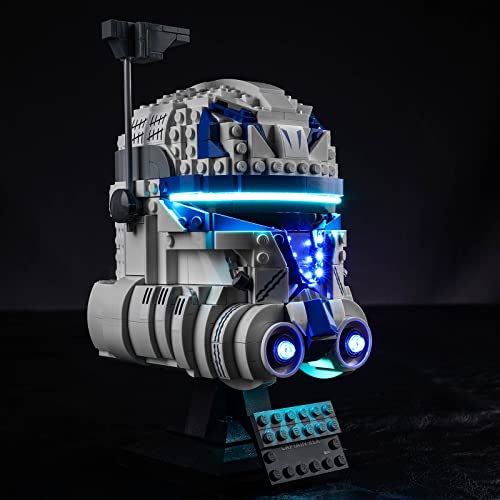 VONADO LED Light Kit Compatible with Lego Captain Rex Helmet, DIY Lighting Compatible with Lego Helmet (No Model), Creative Lights Compatible with Lego 75349 (ONLY Lights) - Upgraded Version