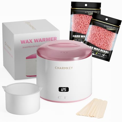 Kit d'épilation à la cire CHARMKEY avec affichage numérique pour un dosage précis