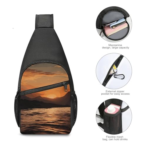 Bolso Sling para Hombre y Mujer, Pequeña Mochila para Senderismo miniatura 4