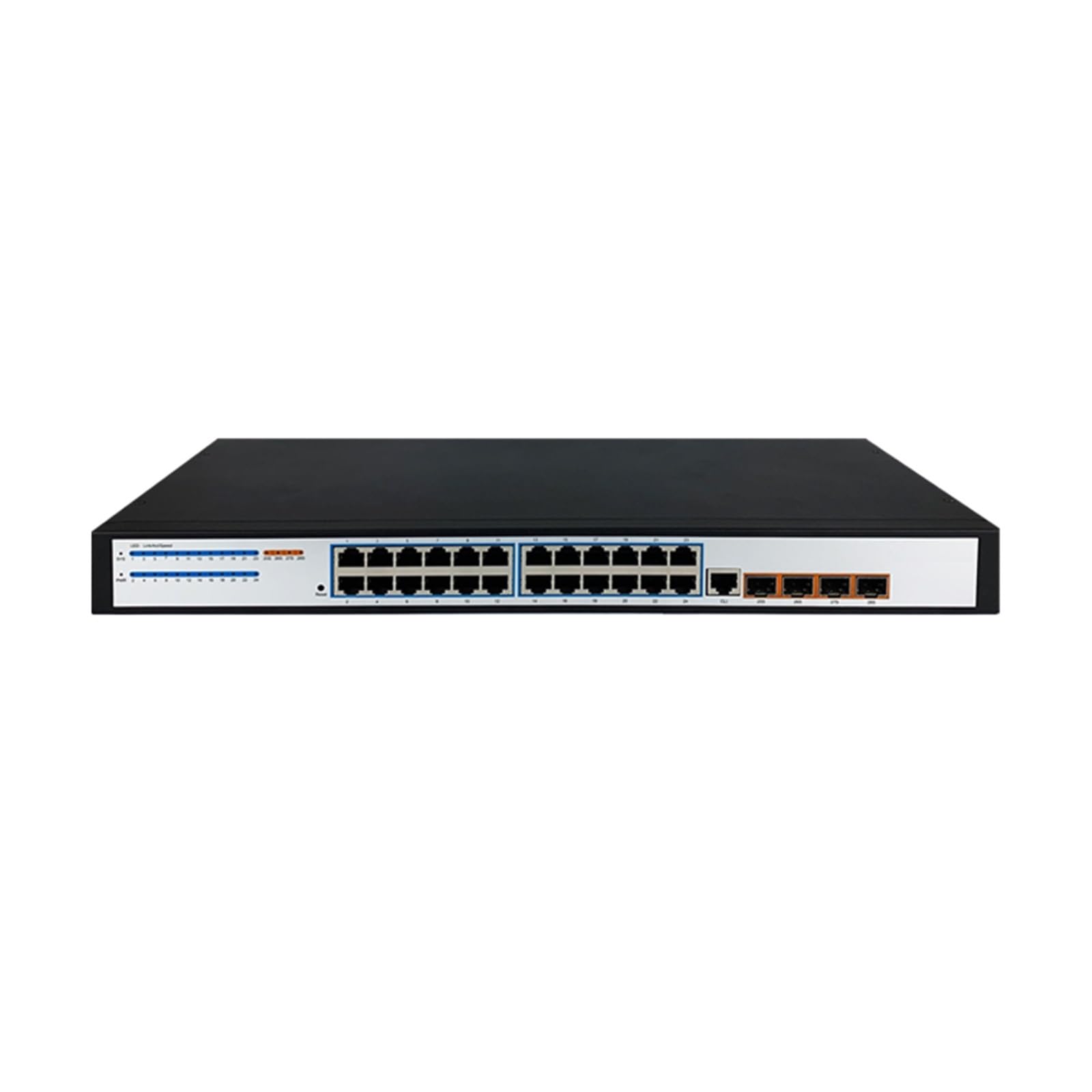OSHZIKJII 28-port full Gigabit L3 managed Ethernet switch with 4 * 100Meter/1G sfp slot ports and 24 * 10M/100Meter/1G RJ45 ports
