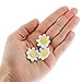 Edible Daisy Cake Decorations, 36 Count White and Yellow Sugar Flowers, Unwired 3/4 Inch, Daisy Cupcake Toppers, Edible Flowers Cake Decorations by Chef Alan Tetreault, Global Sugar Art