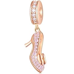 Rose Gold High Heel Shoe Pendant Charms