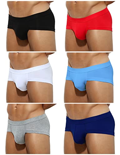 Casey Kevin Slips Hombre 6 Piezas, Modal Calzoncillos Hombre Slip Briefs Microfibra Modal Ropa Interior Bóxers, L