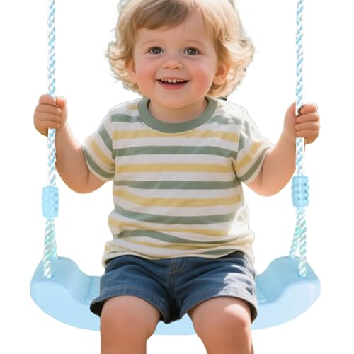 DAWCBVJQ Robusto banco - para parque infantil - Asiento ergonómico para colgar con cuerda ajustable Diversión interactiva para interiores y exteriores Terraza Jardín Balcón Parque
