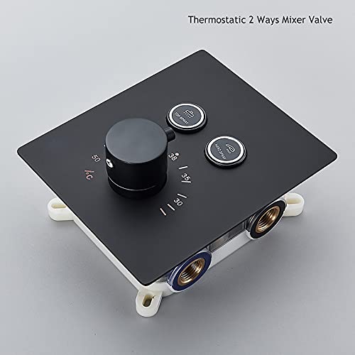 Système de douche thermostatique noir résolvant les variations d'eau - 3