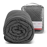 Winthome Weighted Blanket Adult, Heavy Blanket Designed for Insomnia, Anxiety and Stress Relief with Premium Glass Beads, Weighted Blanket Double QUEEN Size (Grey, 150x200cm 10kg)