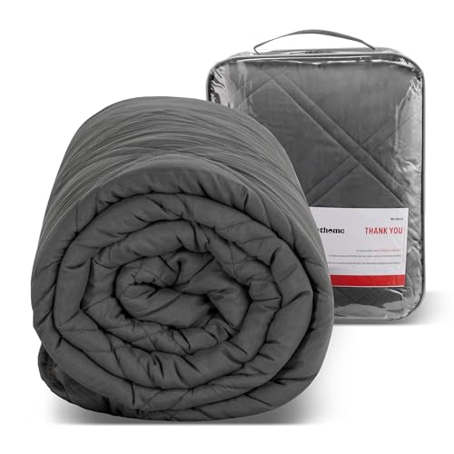 Winthome Weighted Blanket Adult Heavy Blanket Designed for Insomnia Anxiety and Stress Relief with Premium Glass Beads Weighted Blanket Double QUEEN Size (Grey 150x200cm 8kg)