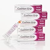 Cushion Grip Thermoplastic Denture Adhesive 1oz (5-Pack)–Extra Strong Hold Up to 4 Days, Unmatched Strength, Waterproof & Zinc Free, Relieves Sore Gums, Comfortable Refit, Long Lasting Denture Refit