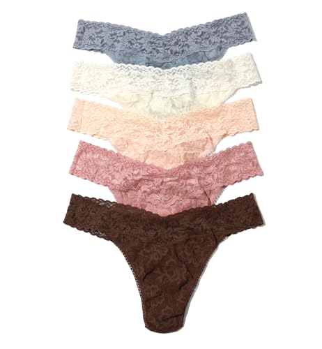 Image of hanky panky Women's Signature Lace Original Rise Thong 5 Pack, Multipack, One Size