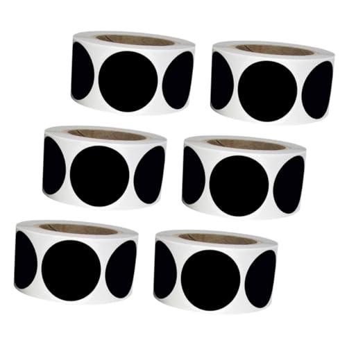 Étiquettes rondes noires PVC autocollantes résistantes à eau stickers