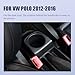 YJYWZH Car Armrest Storage Box for Volkswagen VW Polo 2012-2016 Center Console Organizer Double layer Armrest Box with 6 USB Ports and Cup Holder (Black Thread)