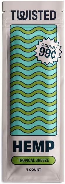 Miniatura 3 de Paquete de 15 Twisted Hemp Wrap Tropical Breeze 4 hojas por paquete