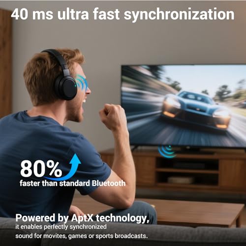 Bluetooth 5.3 Sender Klinke, 2 in 1 Airfly Bluetooth Audio Adapter Transmitter Empfänger, Low Latency Audio Kopfhörer Splitter für 2 Kopfhörer, TV Flugzeug Auto Stereoanlage 3.5mm AUX/RCA Plug & Play