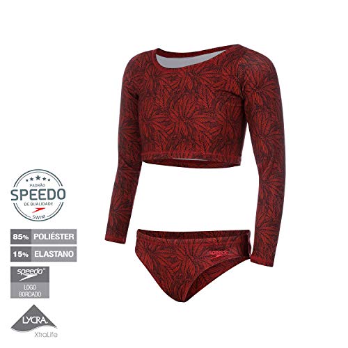 Speedo Sunkini Leaf Kids Meninas 14 Rosa