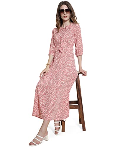 Image of AHANA Printed Crepe Maxi Dress
