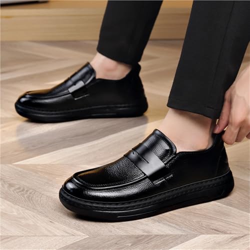 Men's Slip-On Loafers Soft Leather Business Casual Shoes Spring Arrival Comfortable Driving Moccasins Versatile Fashion Sneakers2